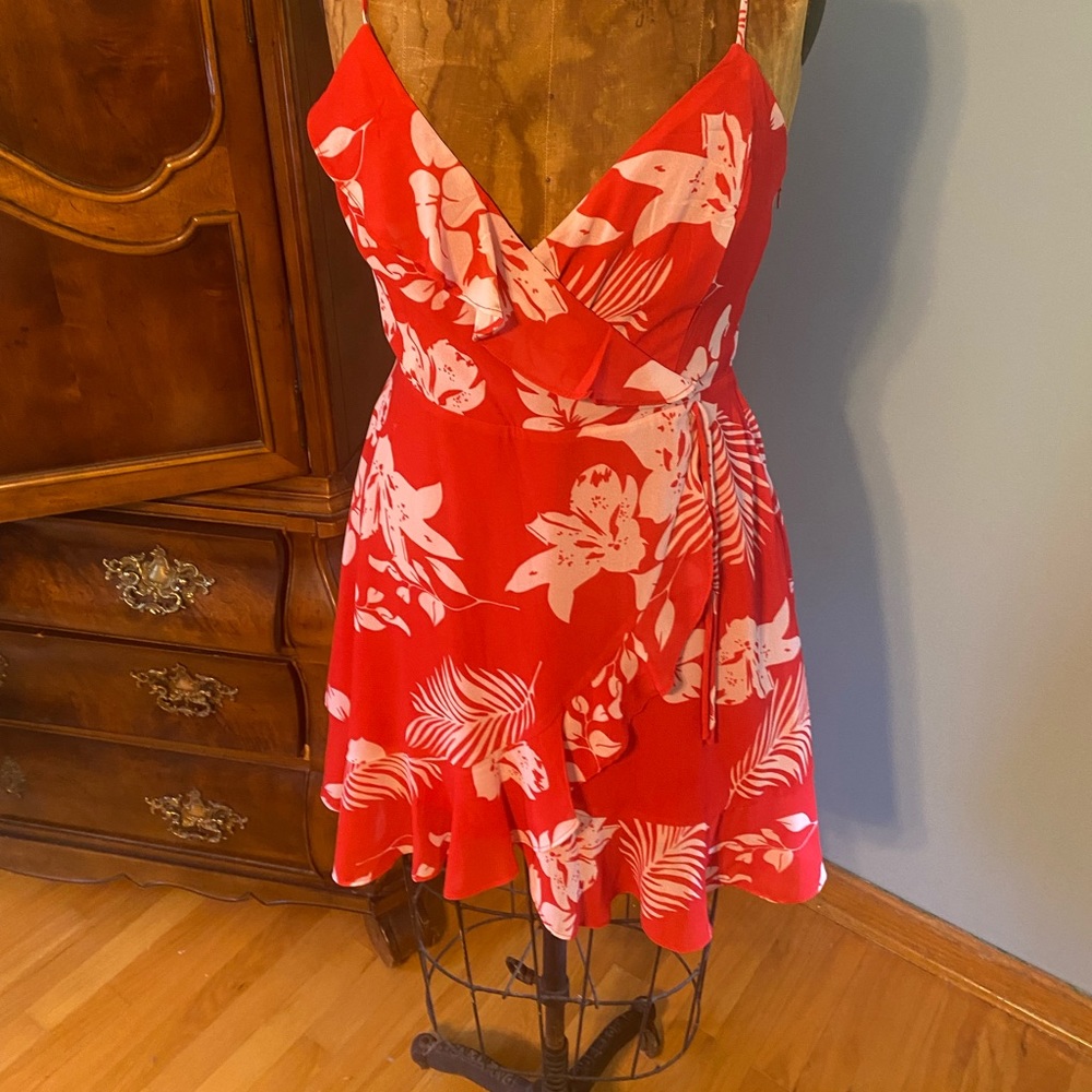 LuLus Hawaiian Summer Spaghetti Strap Dress Size L